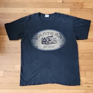 Vtg Pantera Snakebite Stout Suck Out The Venom Black T-Shirt 1997 L Winterland